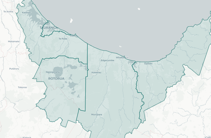 Bay of Plenty Region Map